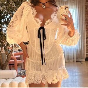 NWT FOR LOVE & LEMONS Ellis Mini Dress Size Small